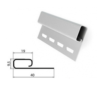 Финишная планка (завершающая полоса) белая для сайдинга от производителя  Россия по цене 216 р