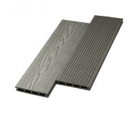 Террасная доска ДПК двусторонняя New 3D тиснение + вельвет Серый Террасная доска ДПК двусторонняя New 3D тиснение + вельвет Серый