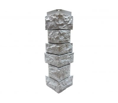 Угол наружный Цокольный сайдинг «Камень северный» Серый от производителя  Nordside по цене 618 р