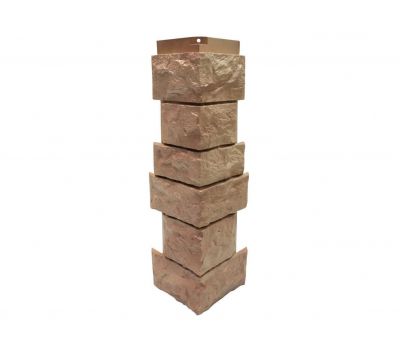 Угол наружный Цокольный сайдинг «Камень северный» Терракотовый от производителя  Nordside по цене 618 р