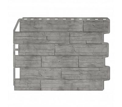 Фасадные панели (цокольный сайдинг) Скол Серый Жемчуг от производителя  Holzplast по цене 486 р