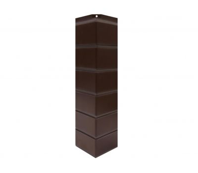 Угол наружный Цокольный сайдинг «Кирпич гладкий» Темно-коричневый от производителя  Nordside по цене 570 р