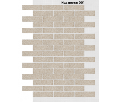 Фасадная система Кирпич 250х65 мм (Однотонный на армирующей сетке) Код цвета: 001 от производителя  АМК по цене 996 р