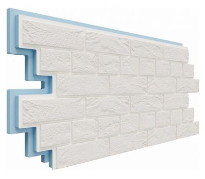 Фасадная термопанель Венецианский кирпич 40 мм - Белоснежный от производителя  Доломит по цене 1 068 р