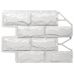 Фасадные панели (цокольный сайдинг) Блок - Молочно-белый от производителя  Fineber по цене 522 р