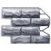 Фасадные панели (цокольный сайдинг) Блок - Светло-серый от производителя  Fineber по цене 522 р