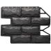 Фасадные панели (цокольный сайдинг) Блок - Темно-серый от производителя  Fineber по цене 522 р