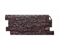 Фасадные панели (цокольный сайдинг) коллекция камень дикий - Коричневый