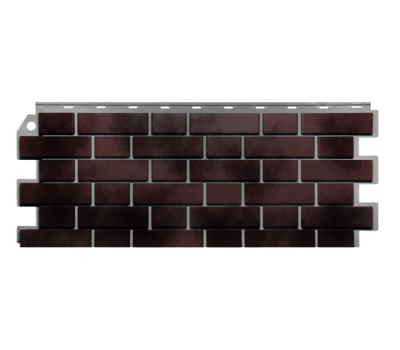 Фасадные панели (цокольный сайдинг) Кирпич Клинкерный 3D Коричнево-Чёрный от производителя  Fineber по цене 538 р