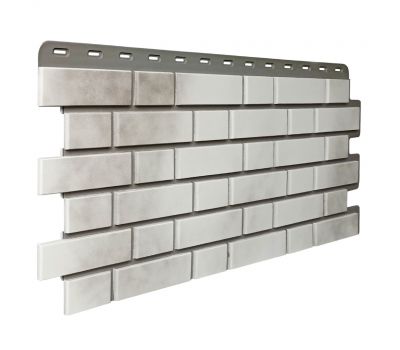 Фасадные панели (цокольный сайдинг) Кирпич Клинкерный 3D Бело-коричневый от производителя  Fineber по цене 538 р