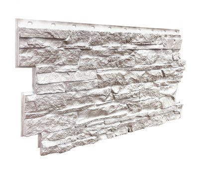 Фасадные панели (цокольный сайдинг) коллекция Скала - Мелованный белый от производителя Fineber по цене 666 р Фасадные панели (цокольный сайдинг) коллекция Скала - Мелованный белый от производителя Fineber по цене 666 р