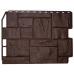 Фасадные панели (цокольный сайдинг) коллекция ТУФ - Тёмно-коричневый от производителя  Fineber по цене 426 р