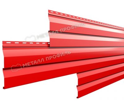 Металлический сайдинг МП СК-14х226 (ПЭ-01-3020-0.45) Красный насыщенный от производителя  Металл Профиль по цене 733 р