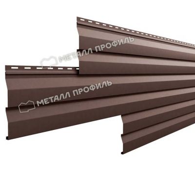 Металлический сайдинг МП СК-14х226 (ПЭ-01-8017-0.45) Коричневый шоколад от производителя  Металл Профиль по цене 721 р