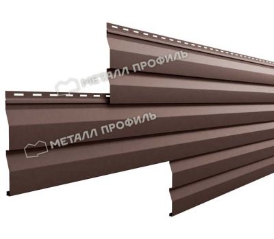 Металлический сайдинг МП СК-14х226 NormanMP (ПЭ-01-8017-0.5) Коричневый шоколад от производителя  Металл Профиль по цене 905 р