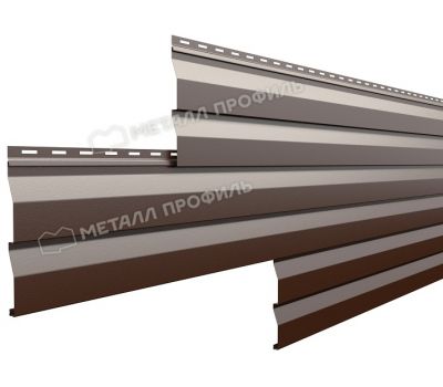Металлический сайдинг МП СК-14х226 (PURMAN-20-8017-0.5) Коричневый шоколад от производителя  Металл Профиль по цене 1 548 р
