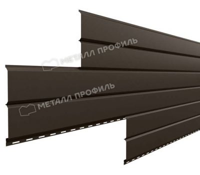 Металлический сайдинг Lбрус-15х240 (ПЭ-01-RR32-0.45) Темно-коричневый от производителя  Металл Профиль по цене 1 078 р