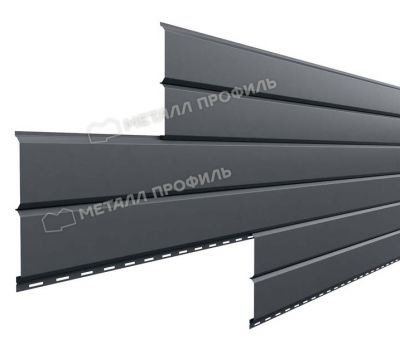 Металлический сайдинг Lбрус-15х240 (ПРМ-03-7024-0.5) Серый графит от производителя  Металл Профиль по цене 875 р