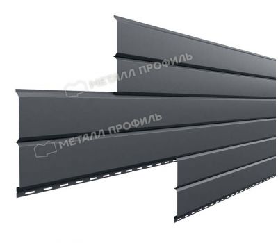 Металлический сайдинг Lбрус-15х240 (PURMAN-20-7024-0.5) Серый графит от производителя  Металл Профиль по цене 1 560 р