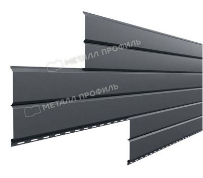 Металлический сайдинг Lбрус-15х240 (VikingMP-01-7024-0.45) Серый графит от производителя  Металл Профиль по цене 845 р