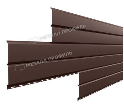 Металлический сайдинг Lбрус-15х240 (VikingMP-01-8017-0.45) Коричневый шоколад от производителя  Металл Профиль по цене 845 р