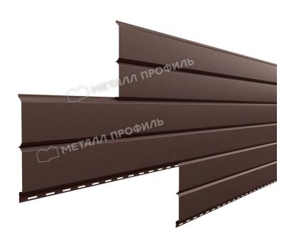 Металлический сайдинг Lбрус-15х240 (VikingMP E-20-8017-0.5) Коричневый шоколад от производителя  Металл Профиль по цене 1 392 р