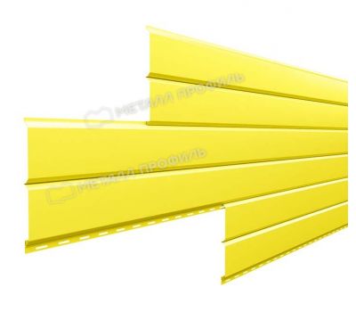 Металлический сайдинг Lбрус-15х240 NormanMP (ПЭ-01-1018-0.5) Желтый цинк от производителя  Металл Профиль по цене 533 р