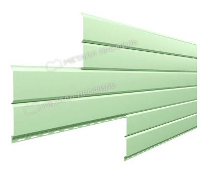 Металлический сайдинг Lбрус-15х240 NormanMP (ПЭ-01-6019-0.5) Зеленая пастель от производителя  Металл Профиль по цене 515 р