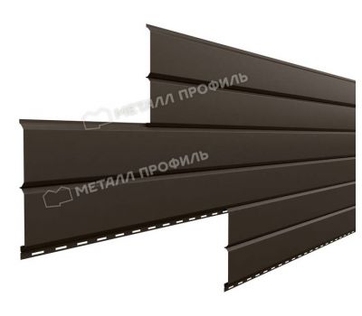 Металлический сайдинг Lбрус-15х240 NormanMP (ПЭ-01-RR32-0.5) Темно-коричневый от производителя  Металл Профиль по цене 503 р
