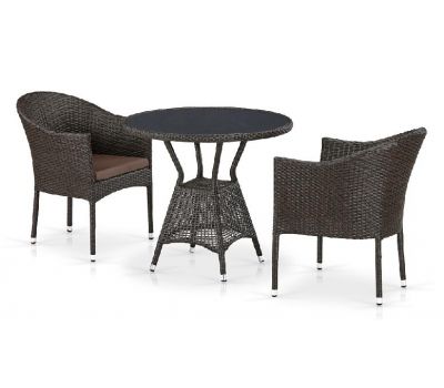 Комплект плетеной мебели из иск. ротанга T707ANS/Y350-W53 Brown 2Pcs от производителя  Afina по цене 37 686 р
