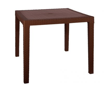 Стол квадратный FIJI Quatro Table Коричневый от производителя  Мебель Yalta по цене 4 560 р